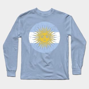 Argentina Flag - grunge Long Sleeve T-Shirt